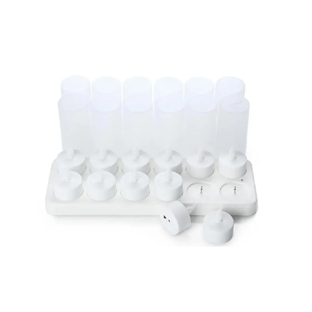 12Pcs LED Candle Flickering Flame Candle Night Light Tea