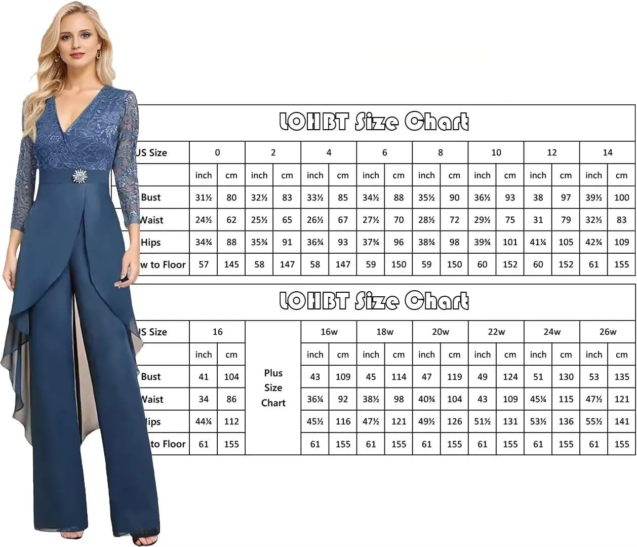 2 Pieces Mother of The Bride Pant Suits for Women Dressy Lace Appliques Rhinestone Chiffon Formal Jumpsuits Outfit Sets