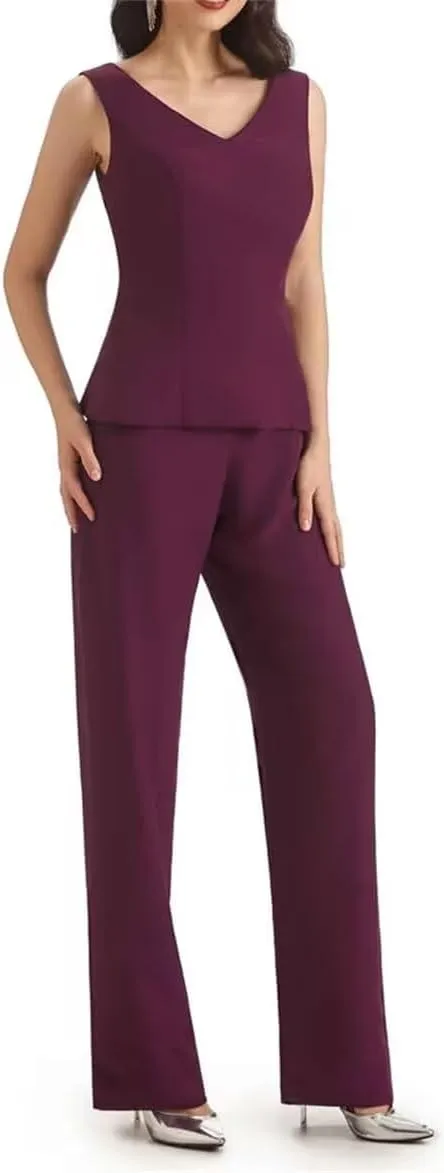 3 Pieces Mother of The Bride Pant Suits for Wedding Pant Suits for Women Chiffon Long Evening Gowns with Jacket