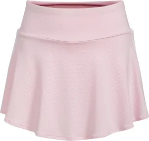 adidas Girls' 3-Stripe Flounce Knit Skorts Tennis Skirt, Light Pink/White