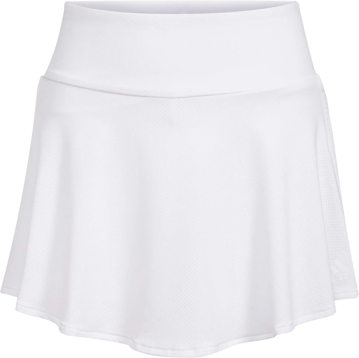 adidas Girls' 3-Stripe Flounce Knit Skorts Tennis Skirt, White/White