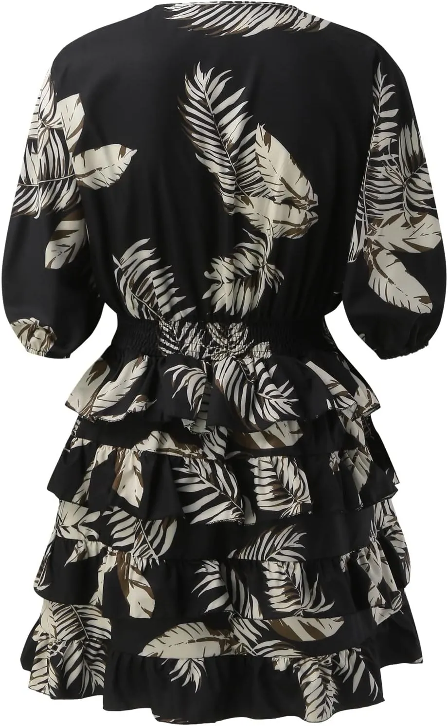 Beach Dresses for Women 2024 Vacation Short Batwing Sleeve V Neck Summer Trendy Dress Floral Ruffle Boho Mini Sundress