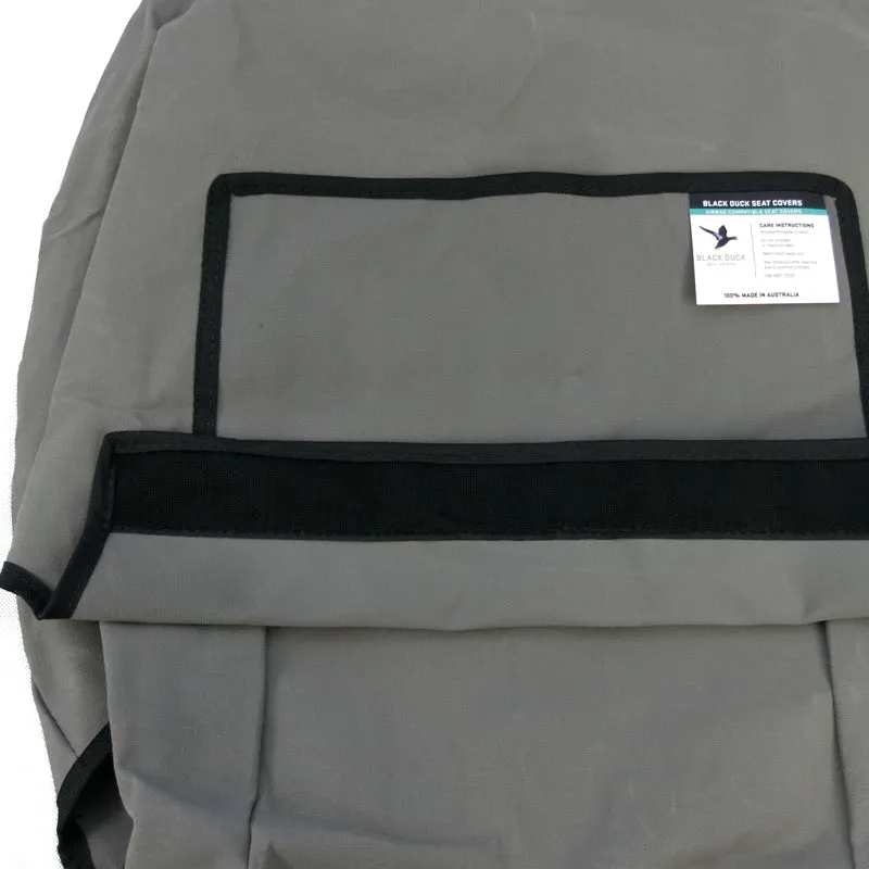 Black Duck Canvas Seat Covers Liebherr Artic Loaders Grey