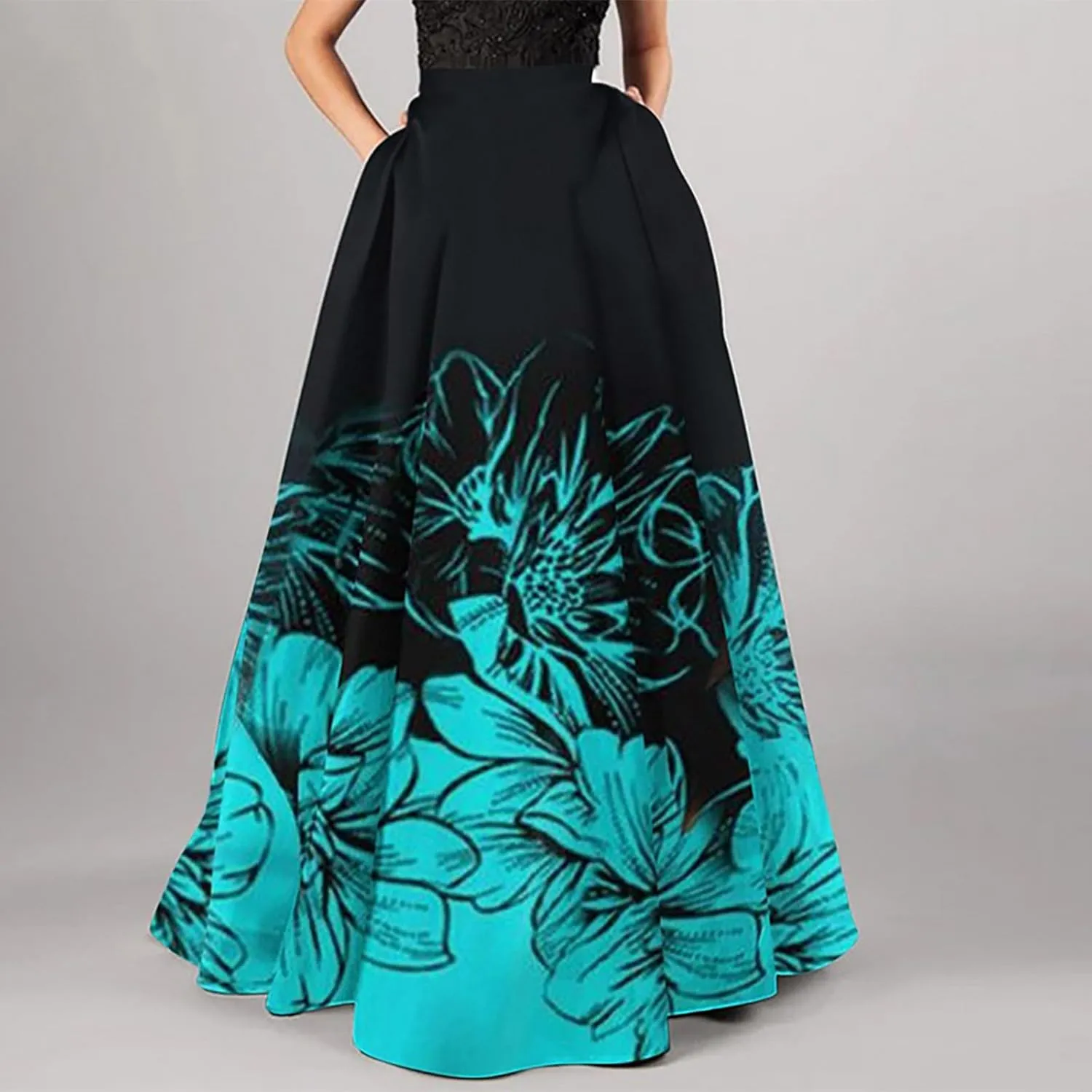 Boho Hawaiian High Cut Tropical Beach Formal Vacation for Women Floral Maxi Long Loose Fit Skorts Women 2025
