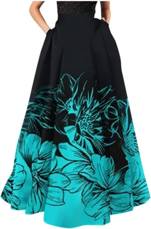 Boho Hawaiian High Cut Tropical Beach Formal Vacation for Women Floral Maxi Long Loose Fit Skorts Women 2025