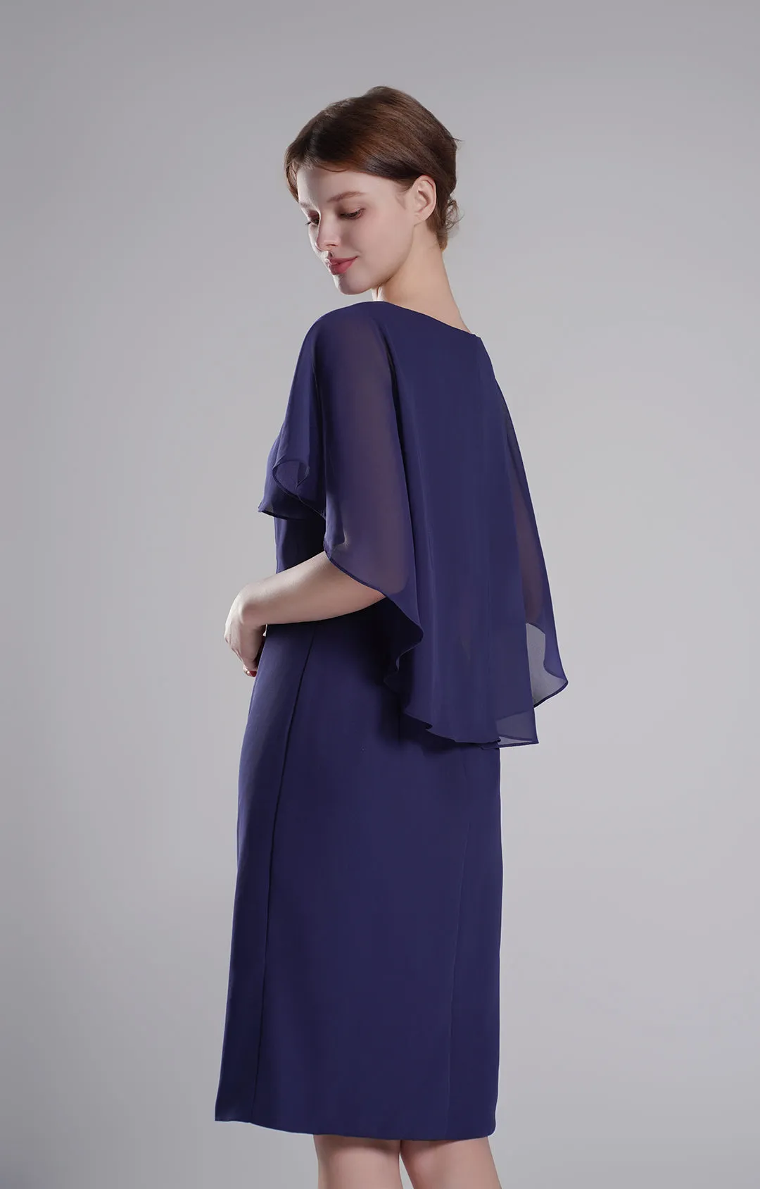 Chic Flutter Sleeve V-Neck Flared Dresses