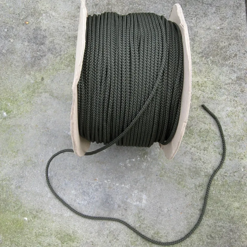 Cord: Premium  Utility Cord. Mil-spec’. Per Metre 'Off-the-Roll' x 5mm. New. Olive Green.