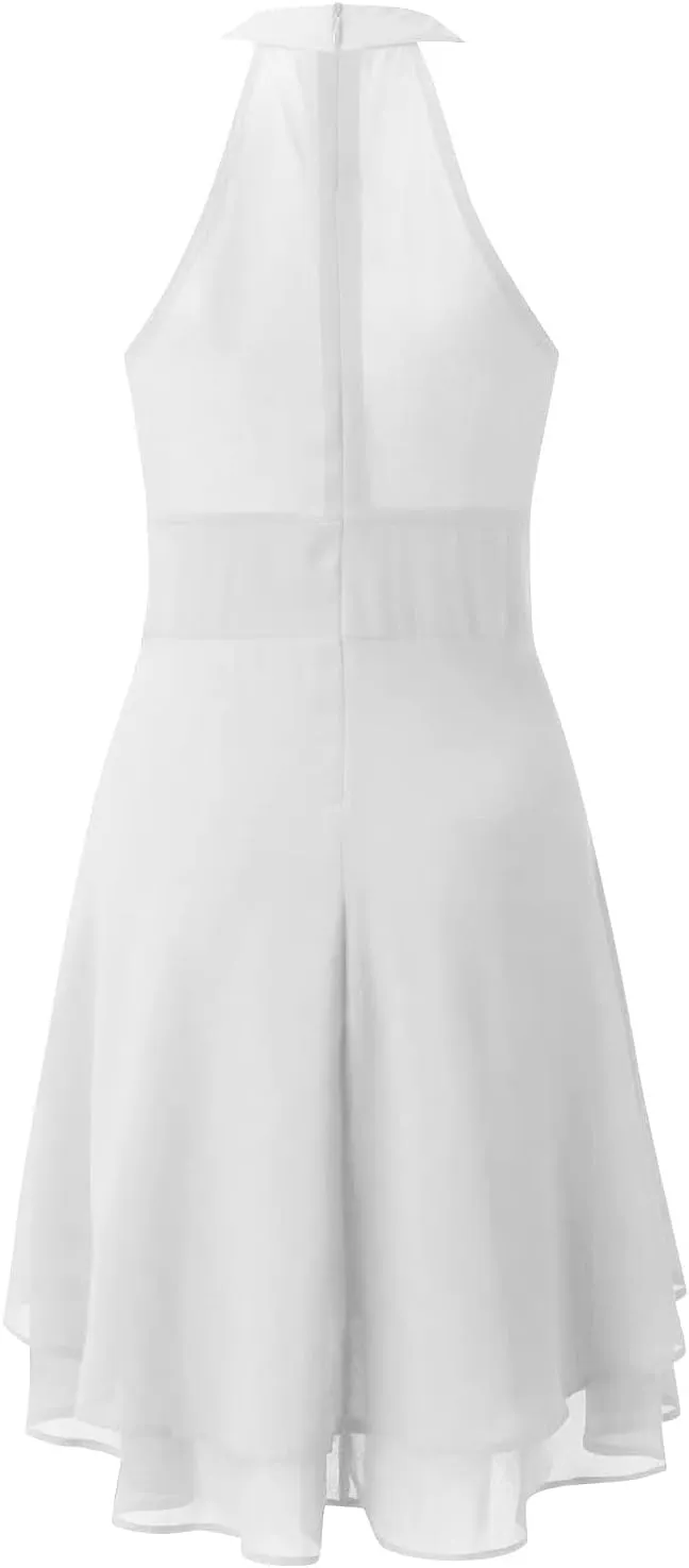 Dress Elegant for Women for Wedding 2025 Women's Halter Neck Sexy Split Cocktail Party Mini Short Formal Dresses