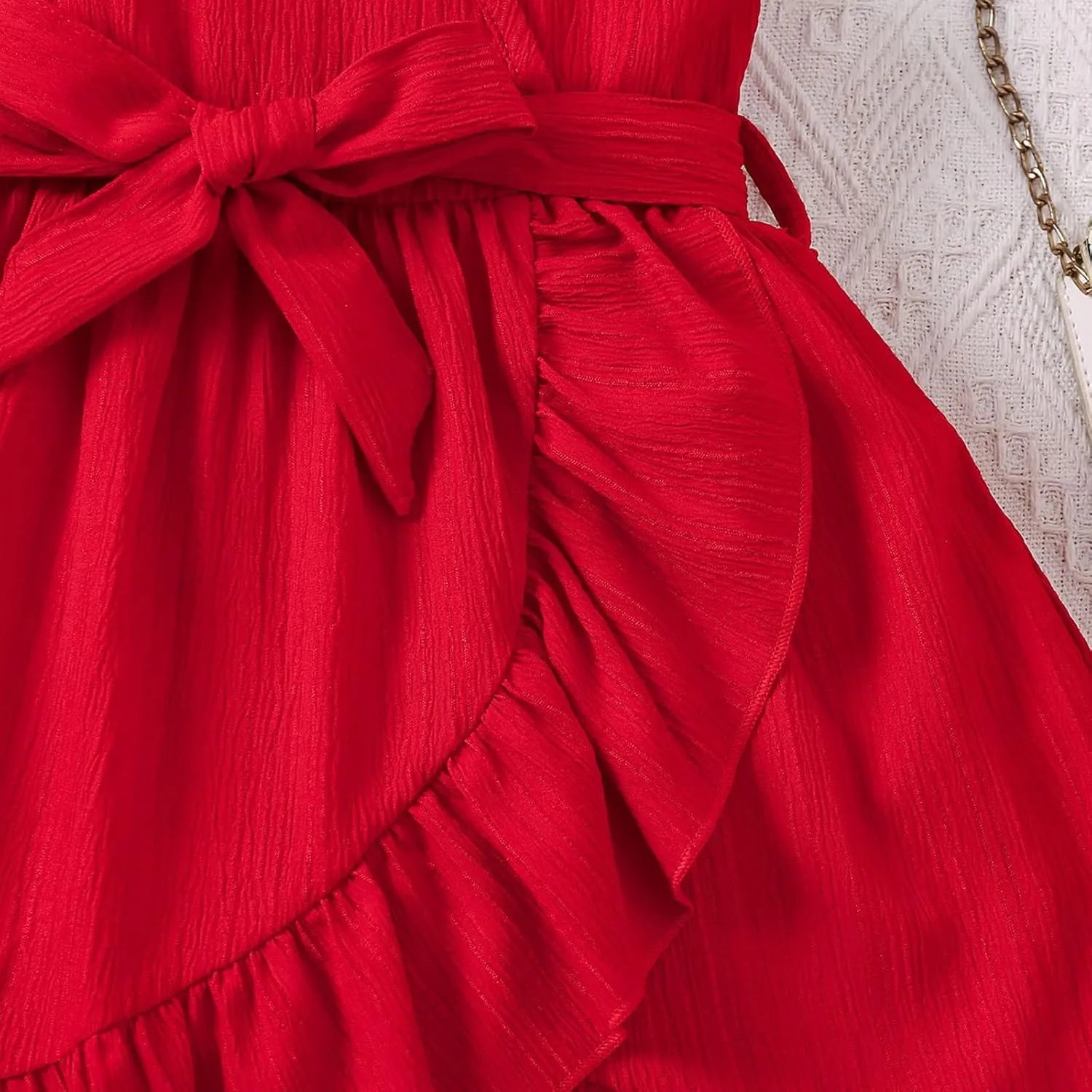Girl's Spaghetti Strap Dress Sleeveless Princess undress Kids Summer Beach Holiday Casual A-line Dresses