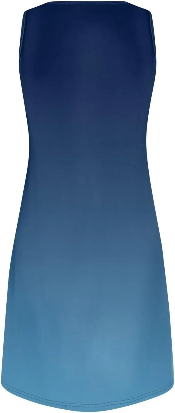 HXHYQKP Sun Dresses for Women 2025 Vacation Summer Casual Sleeveless Tank Dress Beach Cover Ups Trendy Midi Sundress