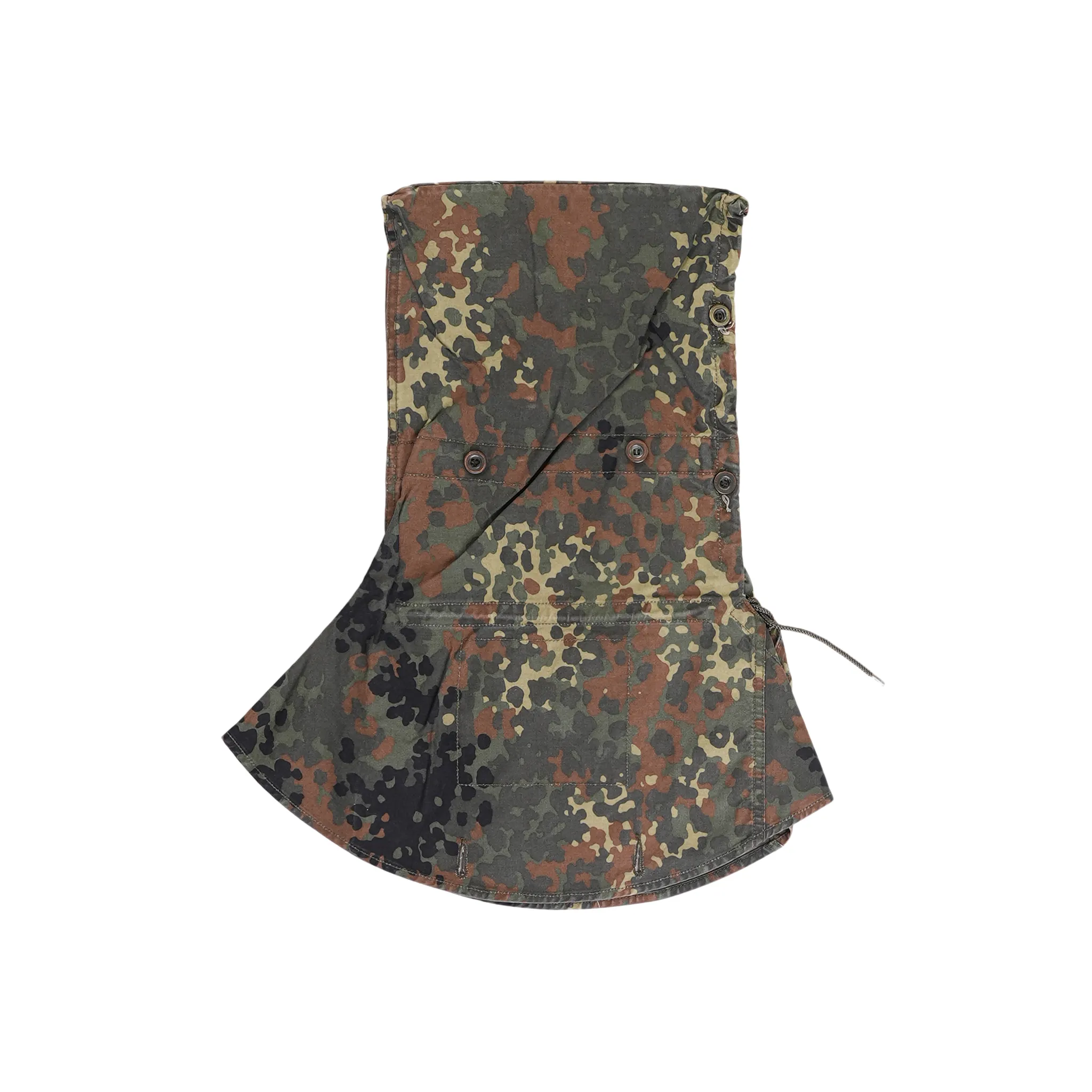 Issued Flecktarn Peasant Hood & Carrying Bag
