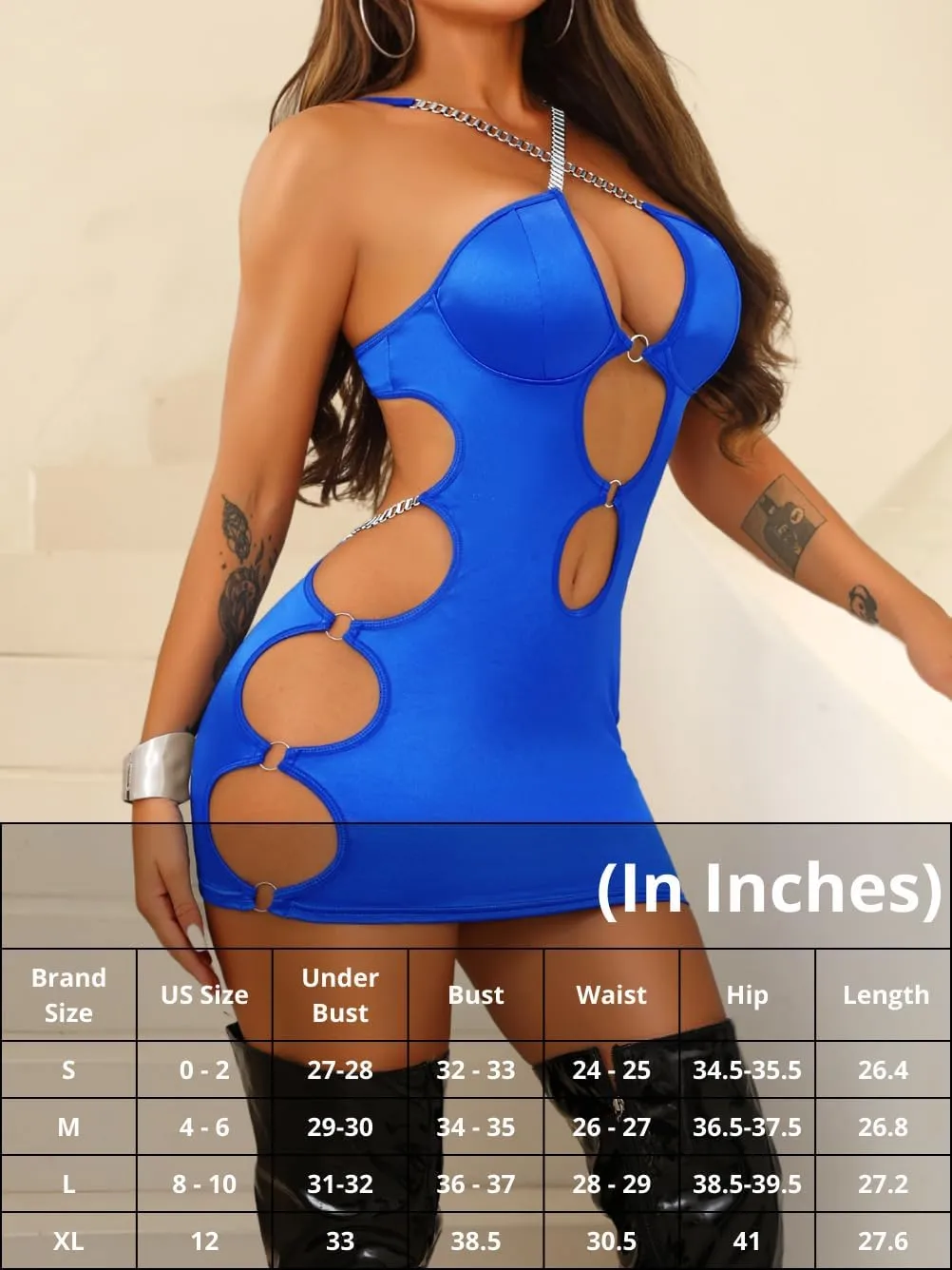 Kaei&Shi Cut Out Dress,Sleeveless Backless Bodycon Mini Dresses,Sexy Women Night Out Club Outfits