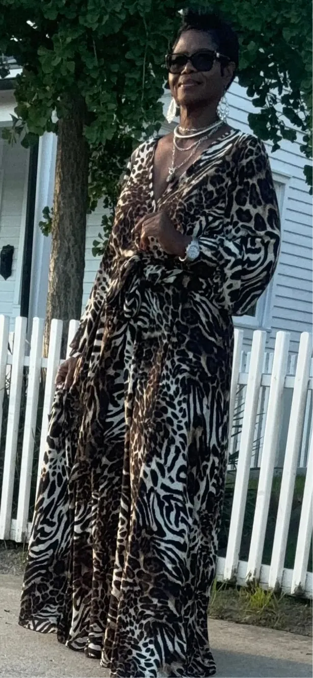 Love a animal print maxi