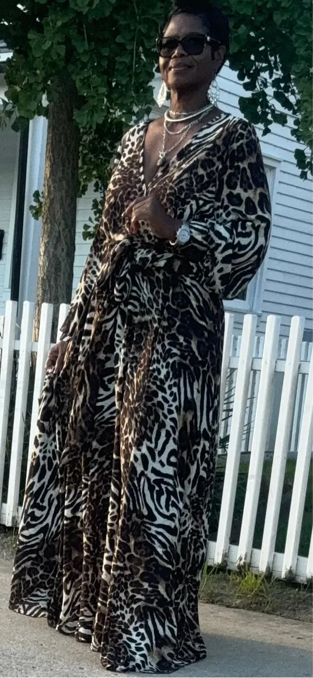 Love a animal print maxi