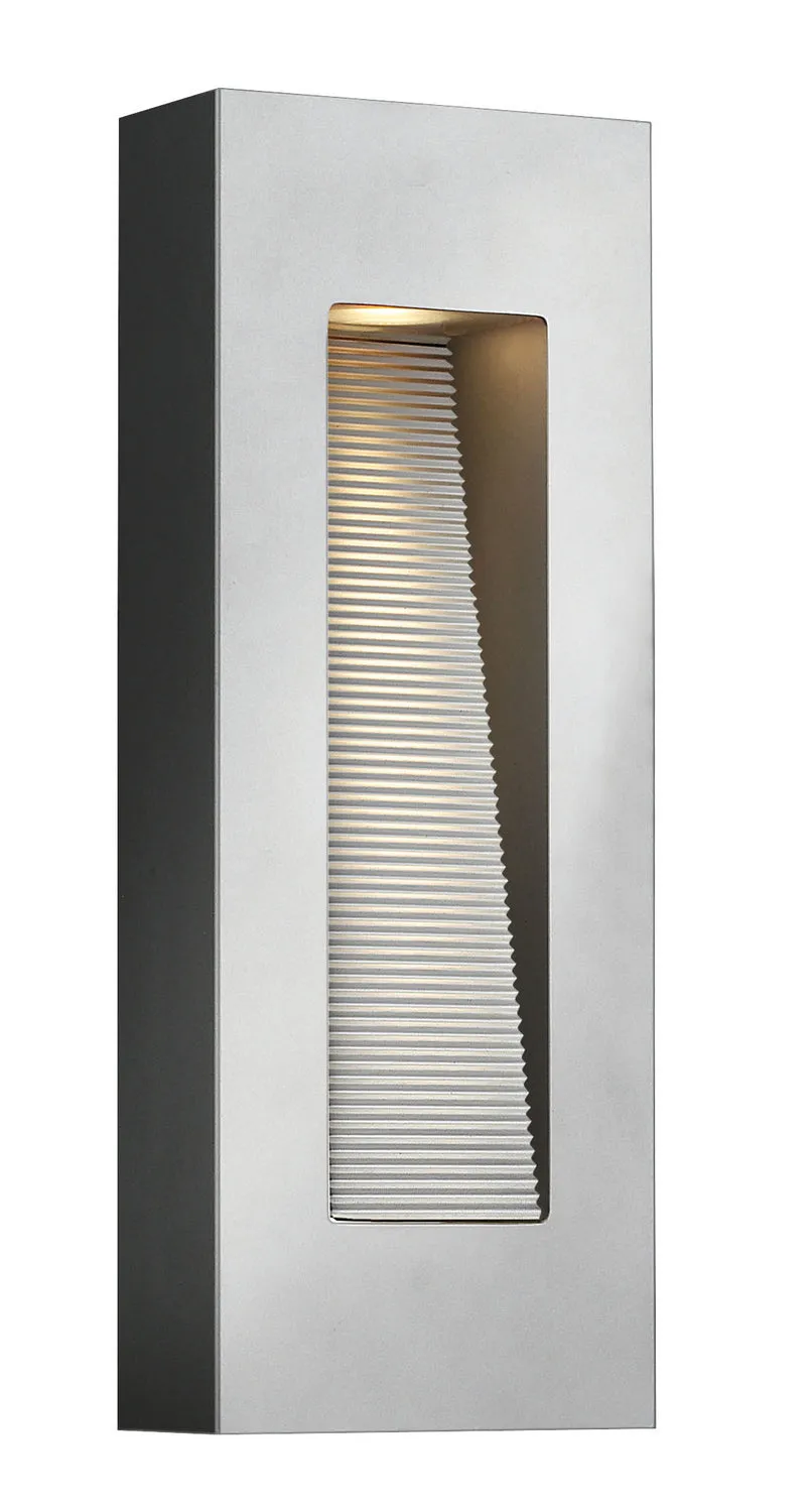 Luna Medium Wall Mount Lantern in Titanium