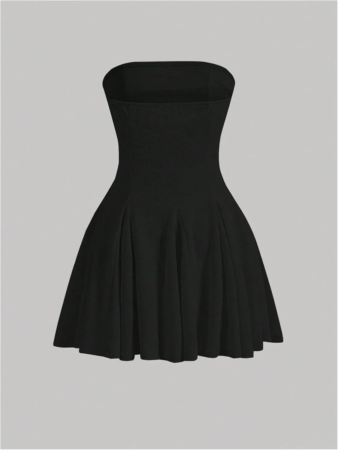 Milumia Women's Tube Mini Dress A Line Flared Strapless Party Club Short Dresses