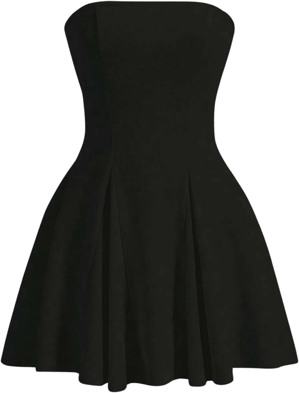 Milumia Women's Tube Mini Dress A Line Flared Strapless Party Club Short Dresses