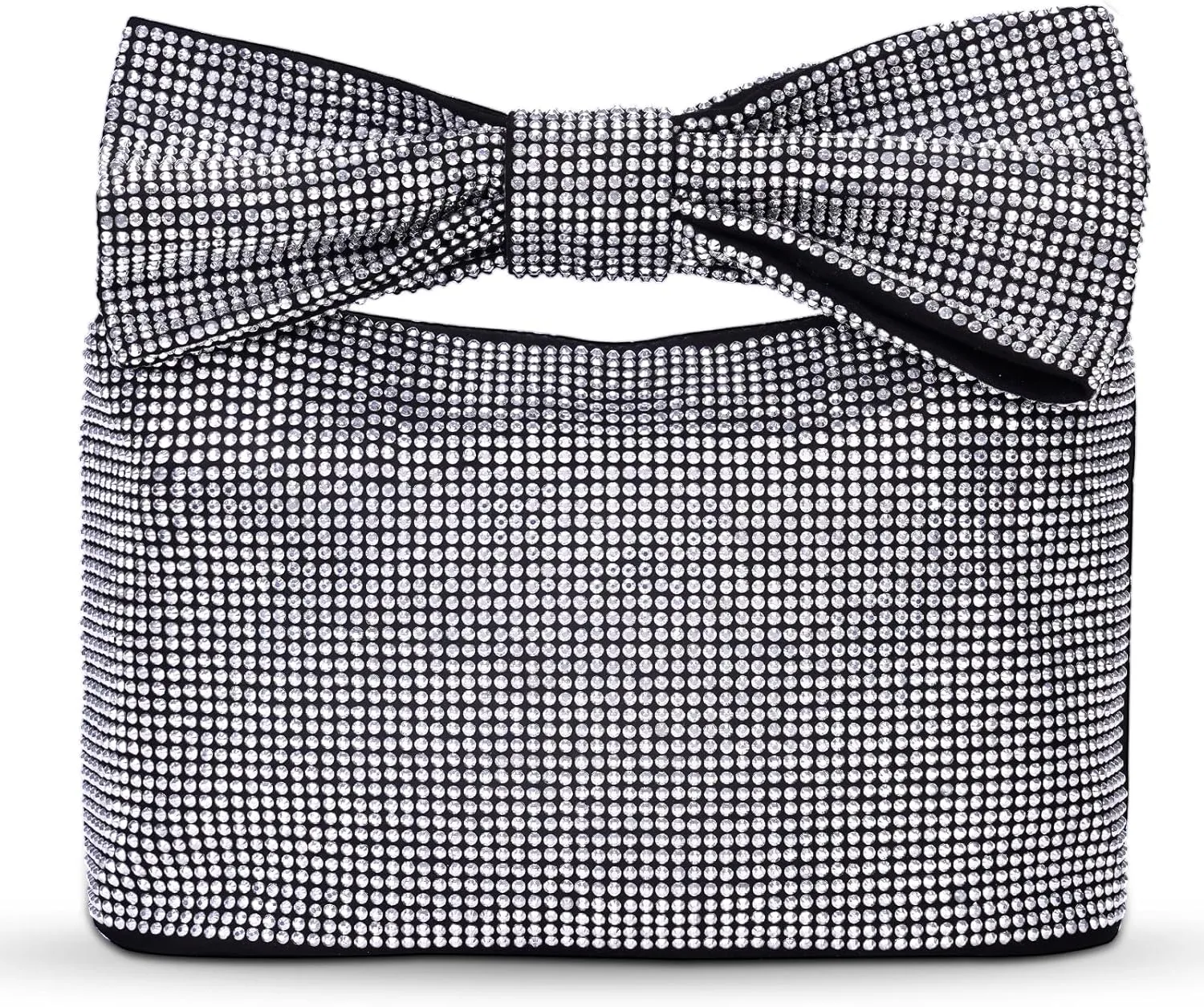 Rhinestone Evening Bag Bow Clutch Purses for Women, Glitter Evening Handbags Bling Wedding Purse Sparkly Diamond Party Bag