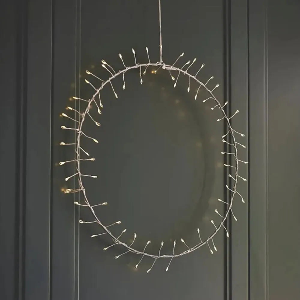 Silver Aurora LED Hanging Light - Battery