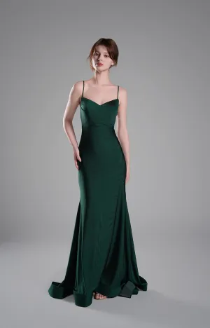 Spaghetti Straps Ruched Bodice Lace-Up Dresses