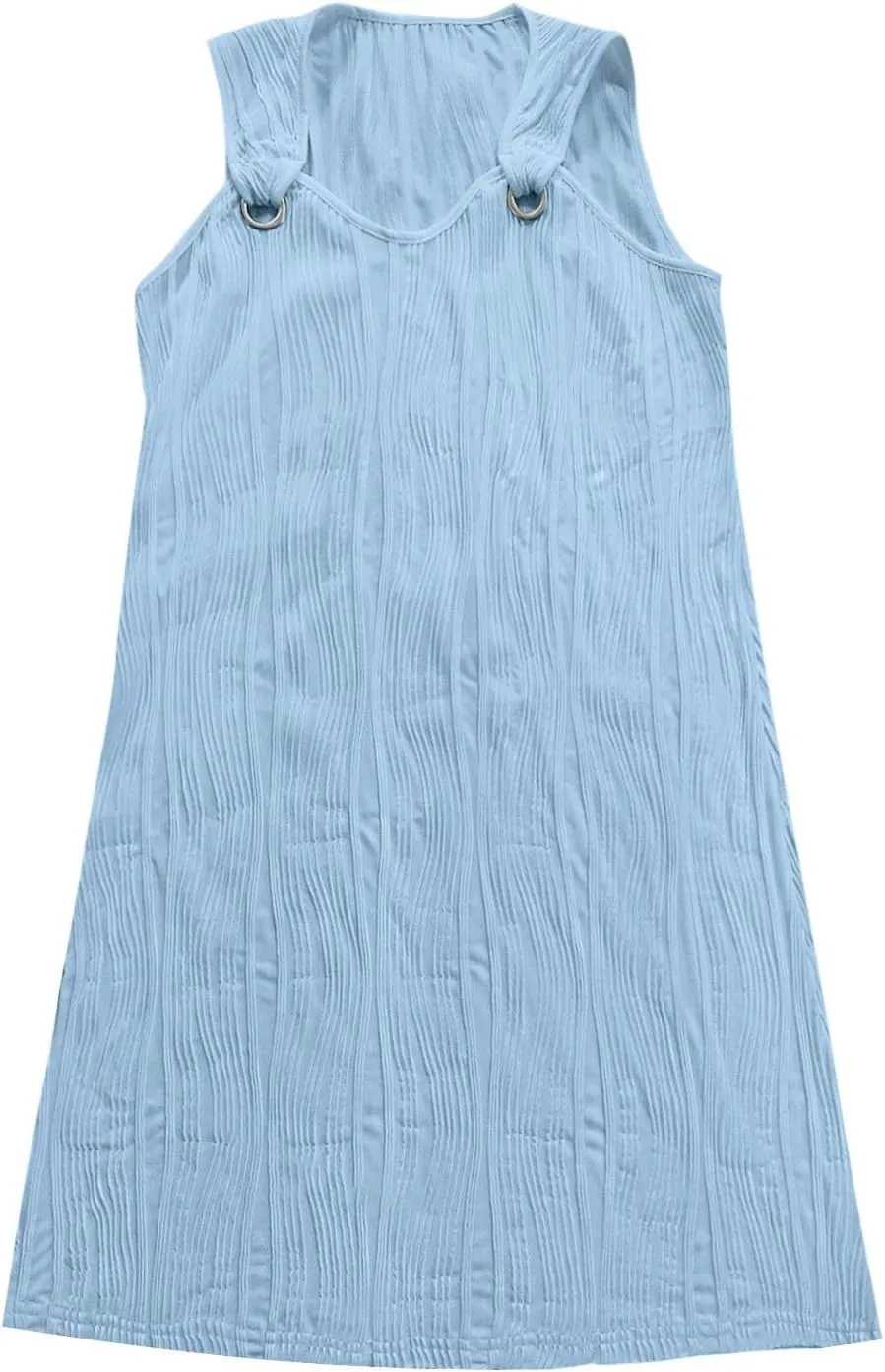 Summer Dresses for Women 2024 Vacation Casual Sleeveless Midi Tshirt Dress Trendy Flowy Loose Boho Beach Sundresses