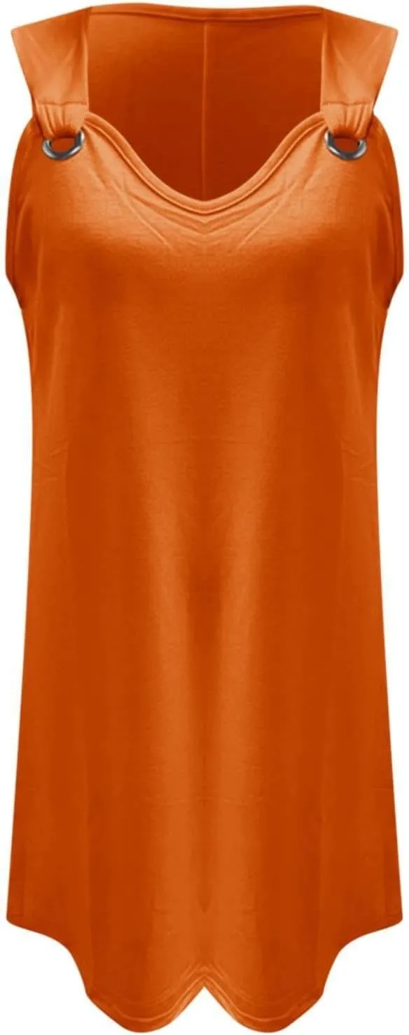 Summer Dresses for Women 2024 Vacation Casual Sleeveless Midi Tshirt Dress Trendy Flowy Loose Boho Beach Sundresses