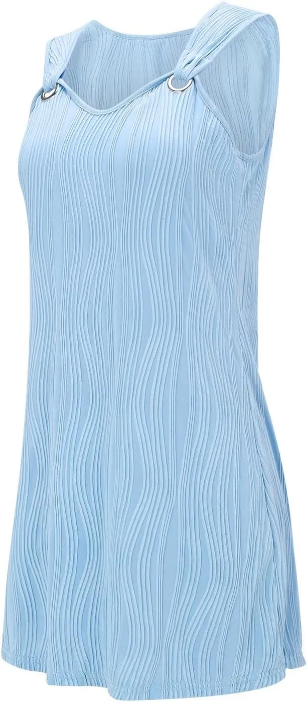 Summer Dresses for Women 2024 Vacation Casual Sleeveless Midi Tshirt Dress Trendy Flowy Loose Boho Beach Sundresses