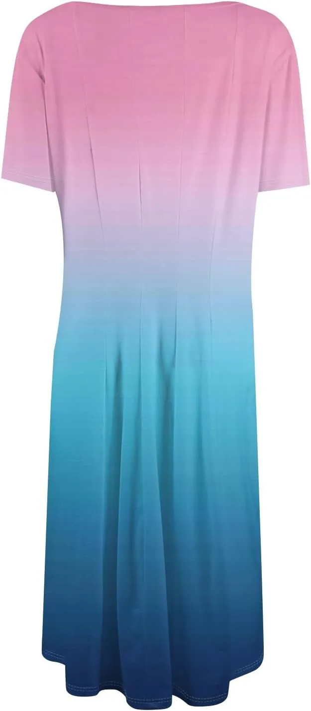 Summer Dresses Women Midi Dresses for Women Fitted Tight Short Sleeve A Line Dresses Women Summer
