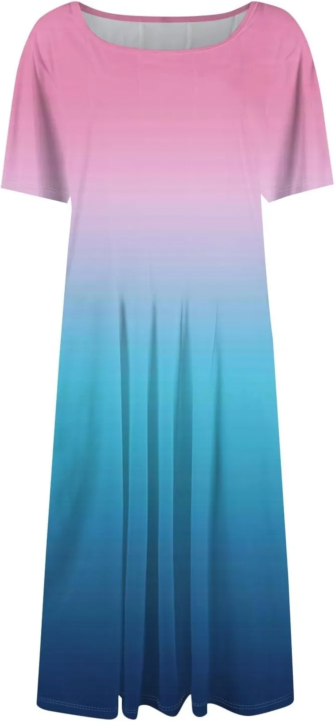 Summer Dresses Women Midi Dresses for Women Fitted Tight Short Sleeve A Line Dresses Women Summer