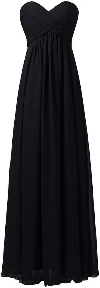 Sweetheart Bridesmaid Chiffon Prom Dresses Long Evening Gowns