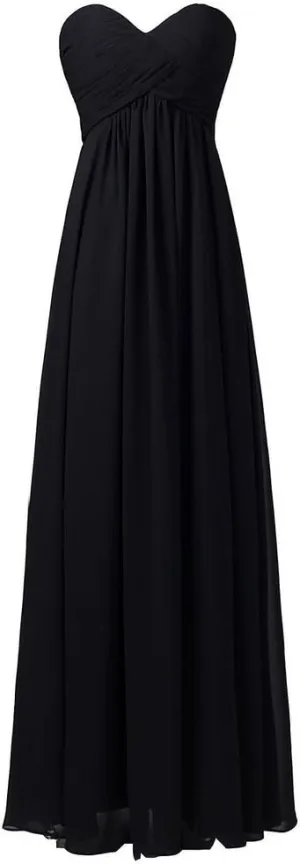 Sweetheart Bridesmaid Chiffon Prom Dresses Long Evening Gowns