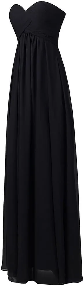 Sweetheart Bridesmaid Chiffon Prom Dresses Long Evening Gowns