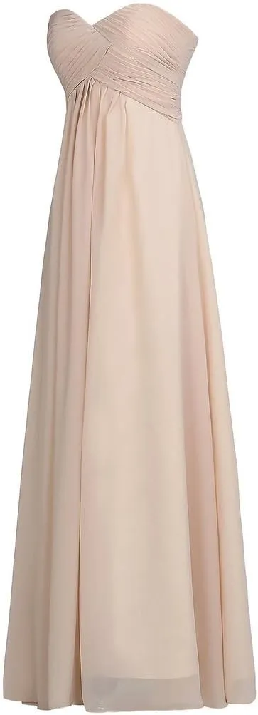 Sweetheart Bridesmaid Chiffon Prom Dresses Long Evening Gowns