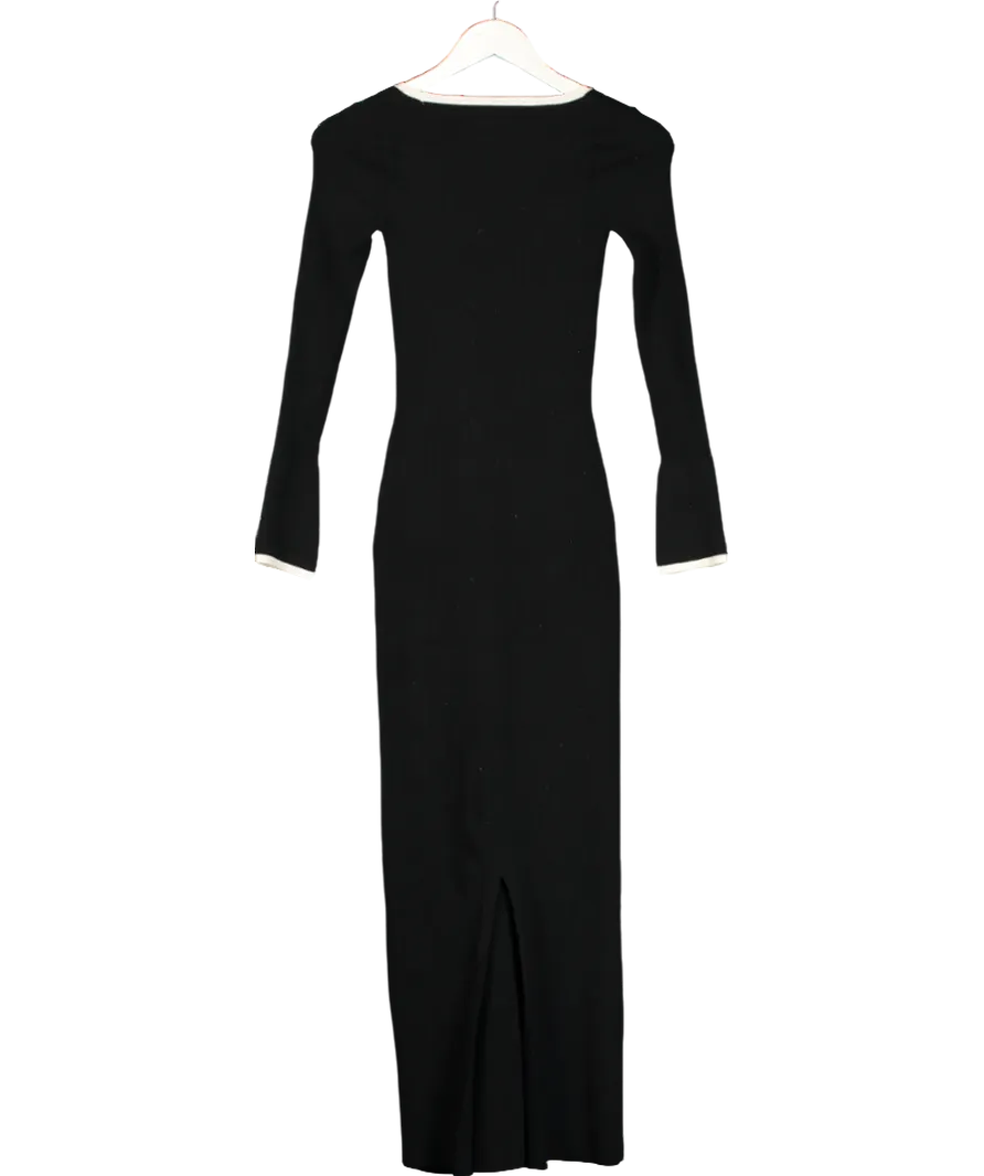 T/ALA Black Knit Long Sleeve Maxi Dress UK XS