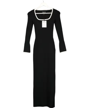 T/ALA Black Knit Long Sleeve Maxi Dress UK XS