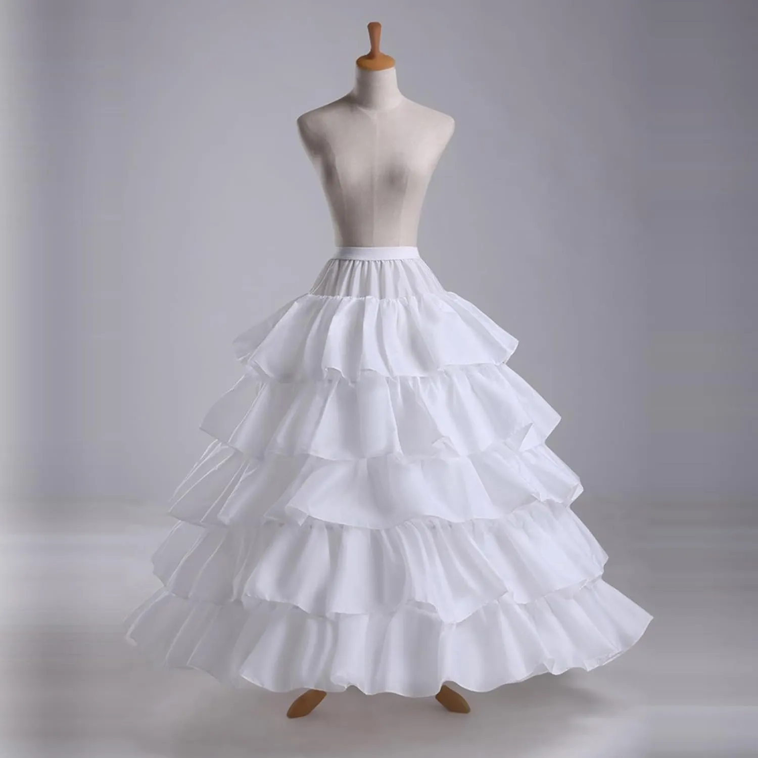 Women Hoops Petticoat White A-line Crinoline Skirt Underskirt for Bridal Wedding Dress Ball Gown Skort