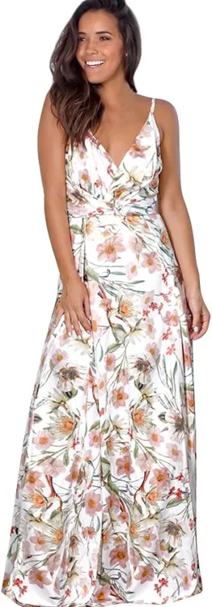 Women Transformer Convertible Multi Way Wrap V-Neck Wedding Bridesmaid Dress Halter Ombre Floral Long Evening Prom Maxi Dress