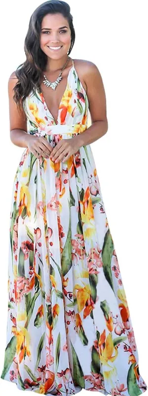 Women Transformer Convertible Multi Way Wrap V-Neck Wedding Bridesmaid Dress Halter Ombre Floral Long Evening Prom Maxi Dress