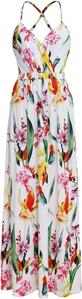 Women Transformer Convertible Multi Way Wrap V-Neck Wedding Bridesmaid Dress Halter Ombre Floral Long Evening Prom Maxi Dress