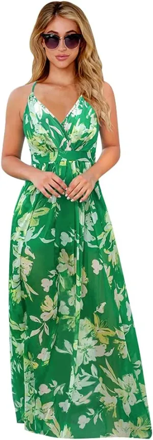 Women Transformer Convertible Multi Way Wrap V-Neck Wedding Bridesmaid Dress Halter Ombre Floral Long Evening Prom Maxi Dress