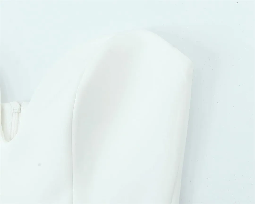 Women V-Neck Strapless Mini Dress Solid Backless Evening Party Bodcon A-Line Dresses Summer
