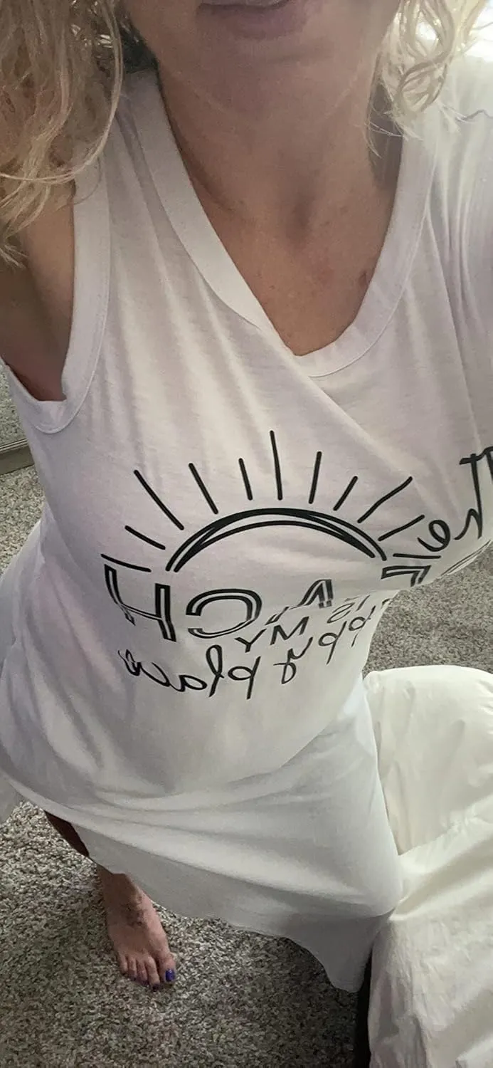 Women's Casual Beach Summer Dresses Sleeveless Graphic Long Sundress Cover Up Dresses with Pocket