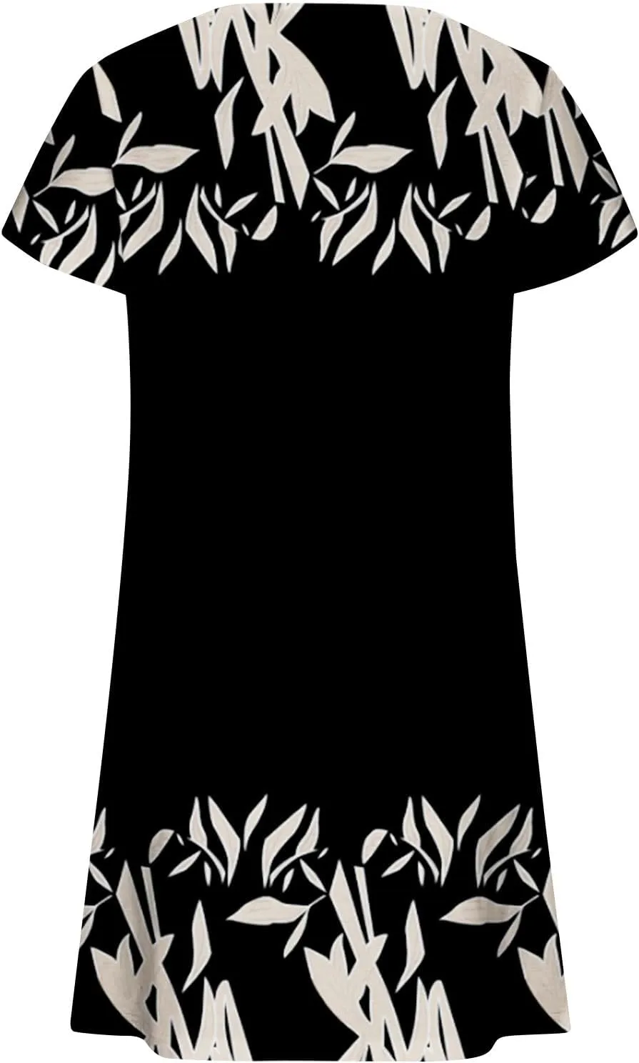 Women's Casual Summer A-Line Dresses Beach Floral Tshirt Dress Short Sleeve Mini Dress Flowy Sundresses