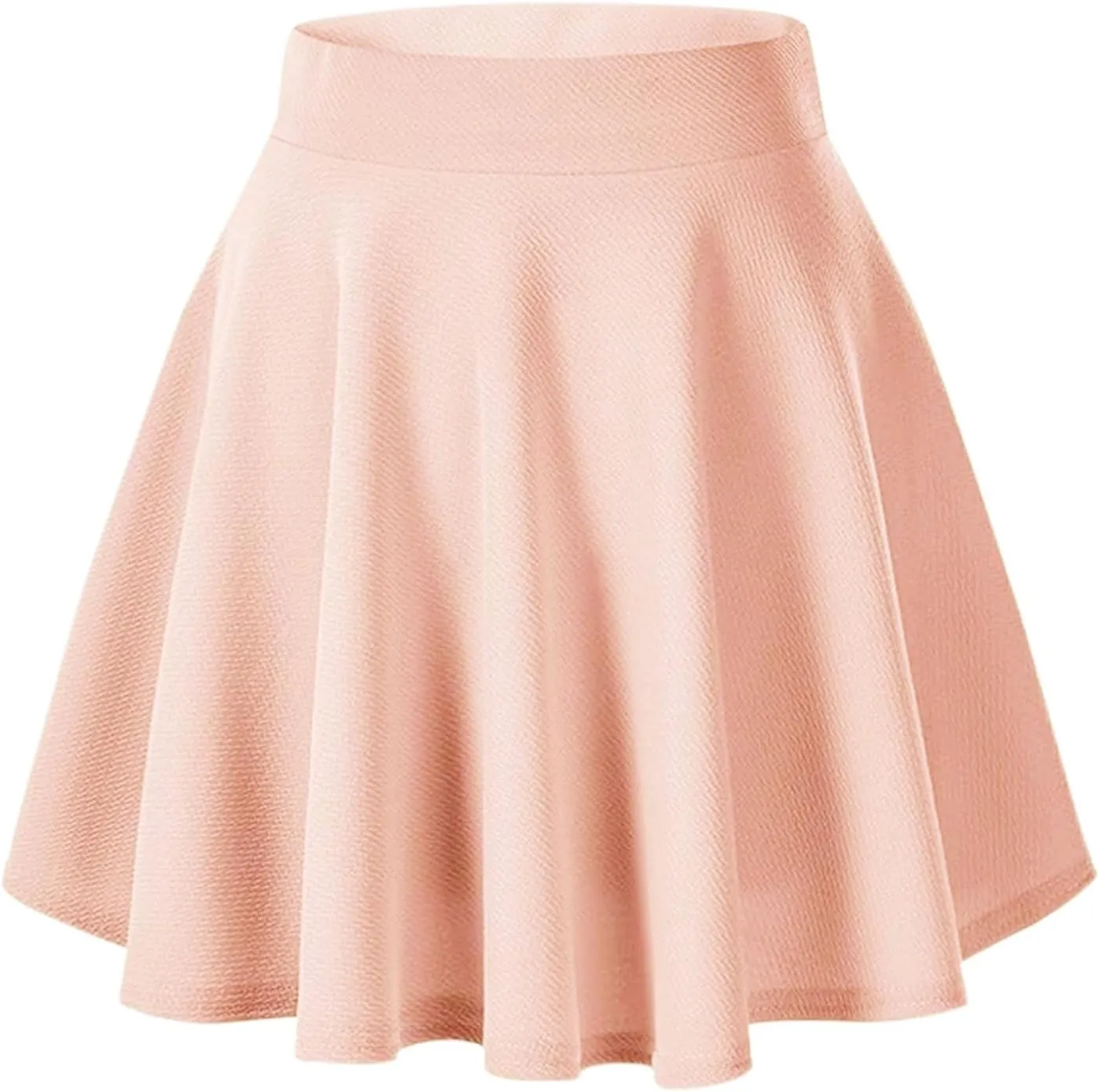 Women's Flared Pleated Skater Skirt Basic Casual High Waisted Ruffles Flared Mini Lingerie Skirts with Shorts