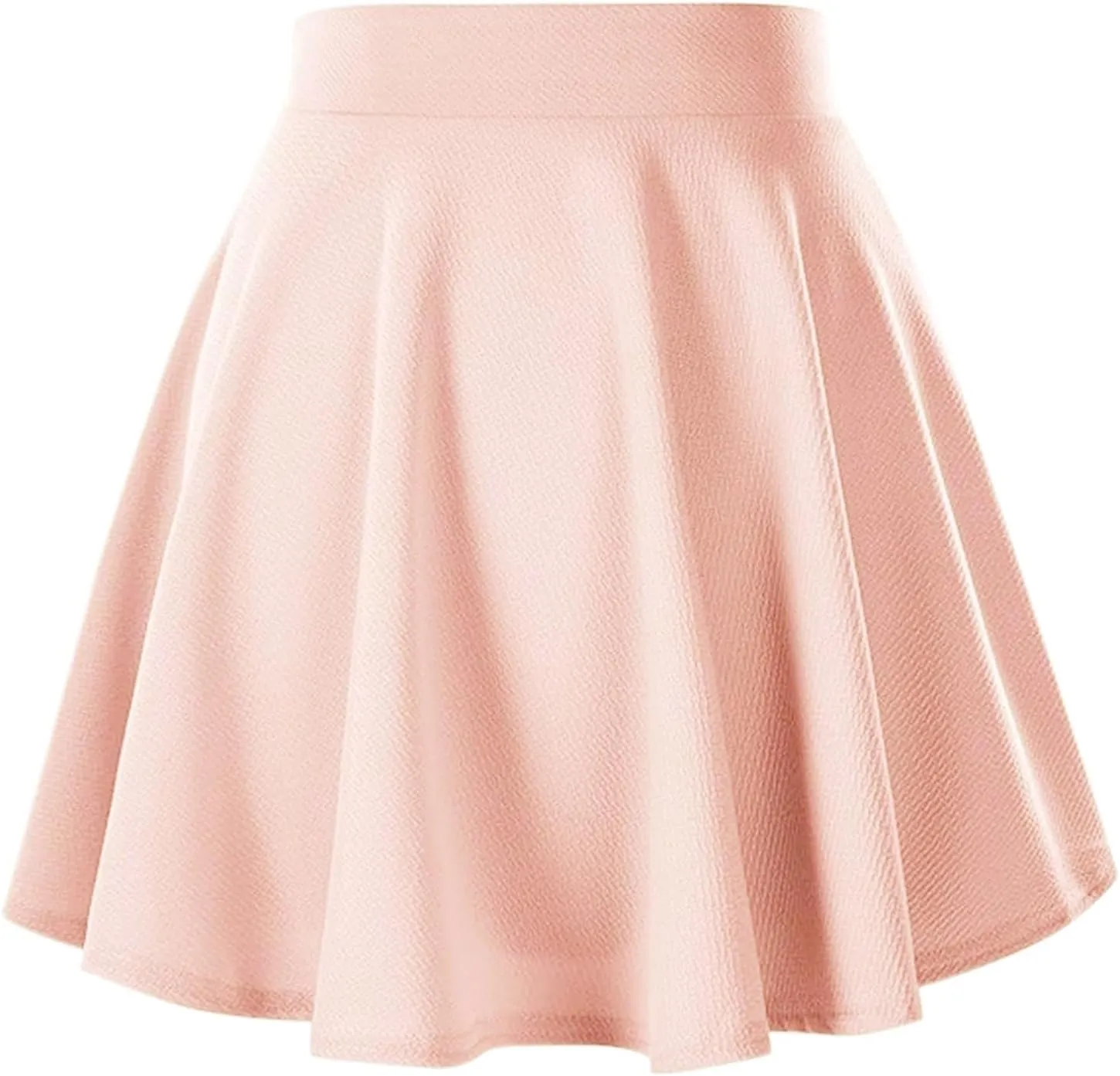 Women's Flared Pleated Skater Skirt Basic Casual High Waisted Ruffles Flared Mini Lingerie Skirts with Shorts