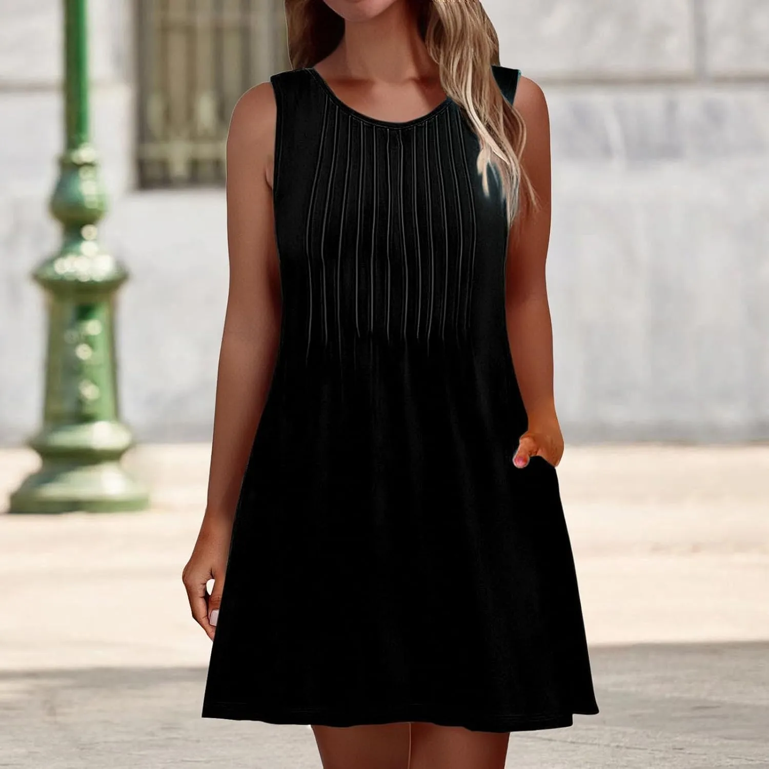Women's Floral Summer Mini Dresses Ruffle Straps Boho A-Line Babydoll Tank Sundress Beach Vacation Short Dresses