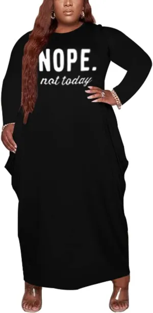 Women's Plus Size Casual Maxi Dresses Summer Suspender Beach Dress Sundress with Pockets