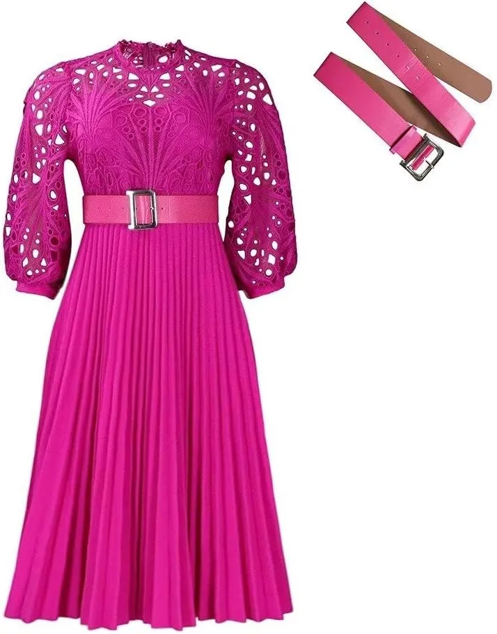 Womens Plus Size Dress V Neck Long Sleeve Midi Empire Waist Loose Fit Swing Dresses A-Line Flowy Casual Dress