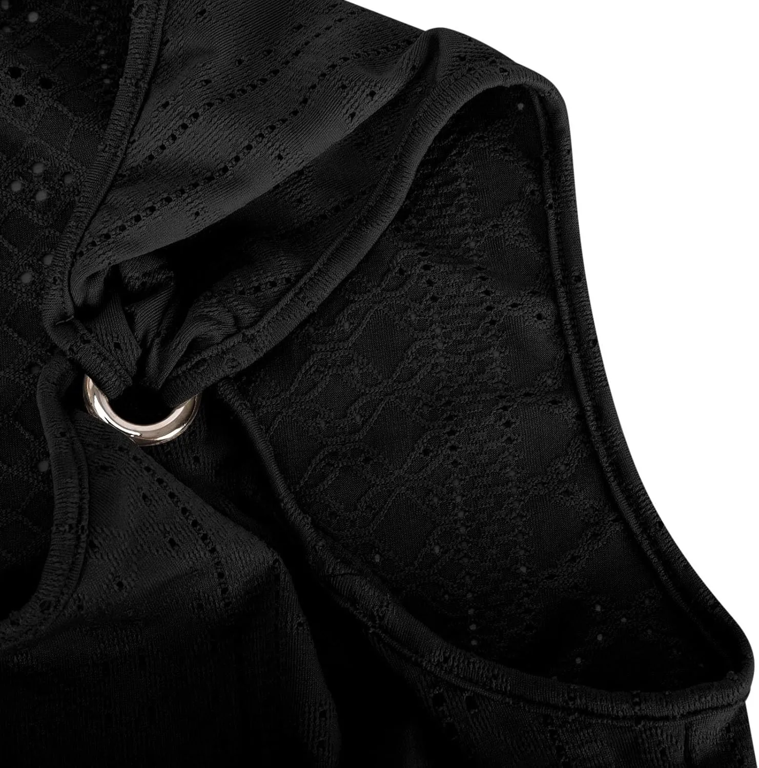 Womens Summer Dresses 2024 Casual Solid V-Neck Sleeveless Short Dress Palace Lock Flowy Loose Fit Mini Dress