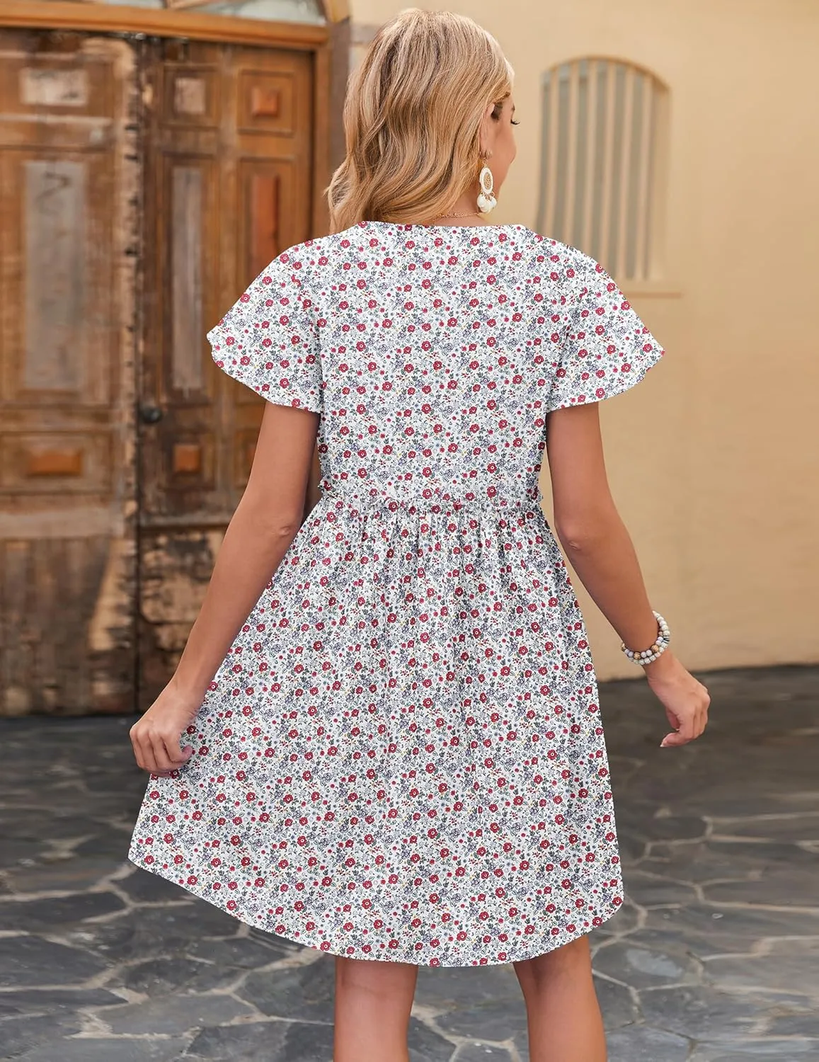 Zeagoo 2025 Spring Summer Cotton Linen Dress Beach Casual Button Down A Line Dress